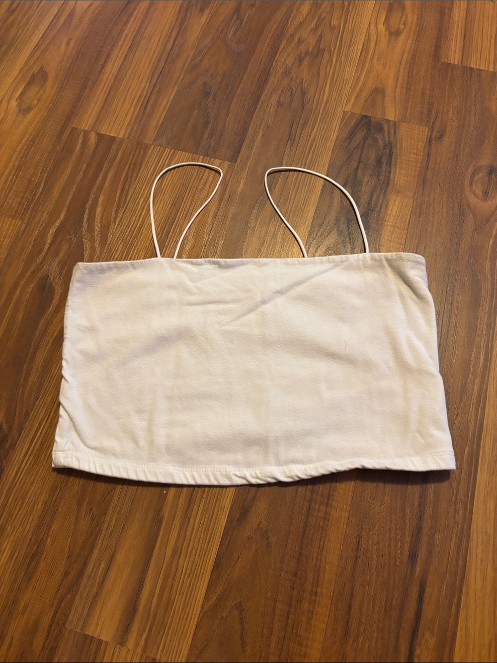 Aeropostale White Spaghetti Strap Crop Top